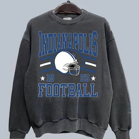 Retro Football Fan Crewneck – Oversized 90s Sports Graphic Pullover