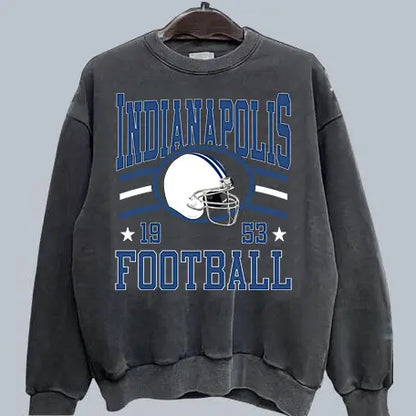 Retro Football Fan Crewneck – Oversized 90s Sports Graphic Pullover