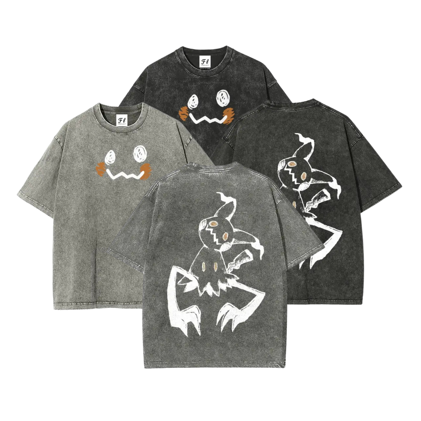 Japanese Pocket Monsters Washed T-Shirt - Teezioo