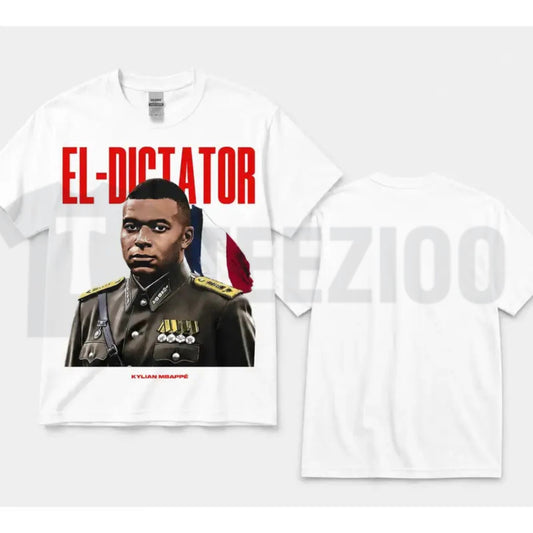 Kylian Graphic Tee – Vintage France Soccer Streetwear El Dictator T-Shirt - Teezioo