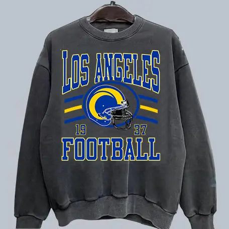 Retro Football Fan Crewneck – Oversized 90s Sports Graphic Pullover