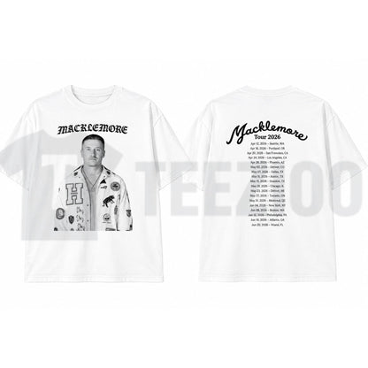 Macklemore World Tour 2026 Top – Rap Hip Hop Fan Graphic Apparel - Teezioo