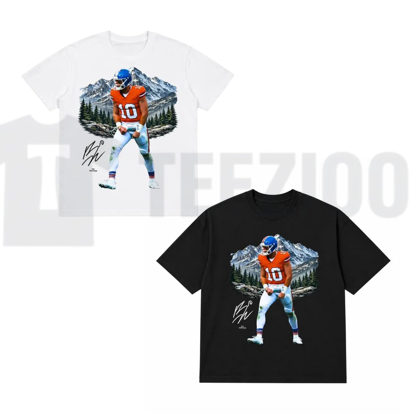 Men's 90s Style Bo Nix Graphic T-Shirt – Teezioo