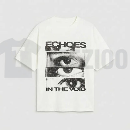 Mens Oversized Retro Glitch Art Eye Tee – USA Made Cotton Graphic Shirt - Teezioo