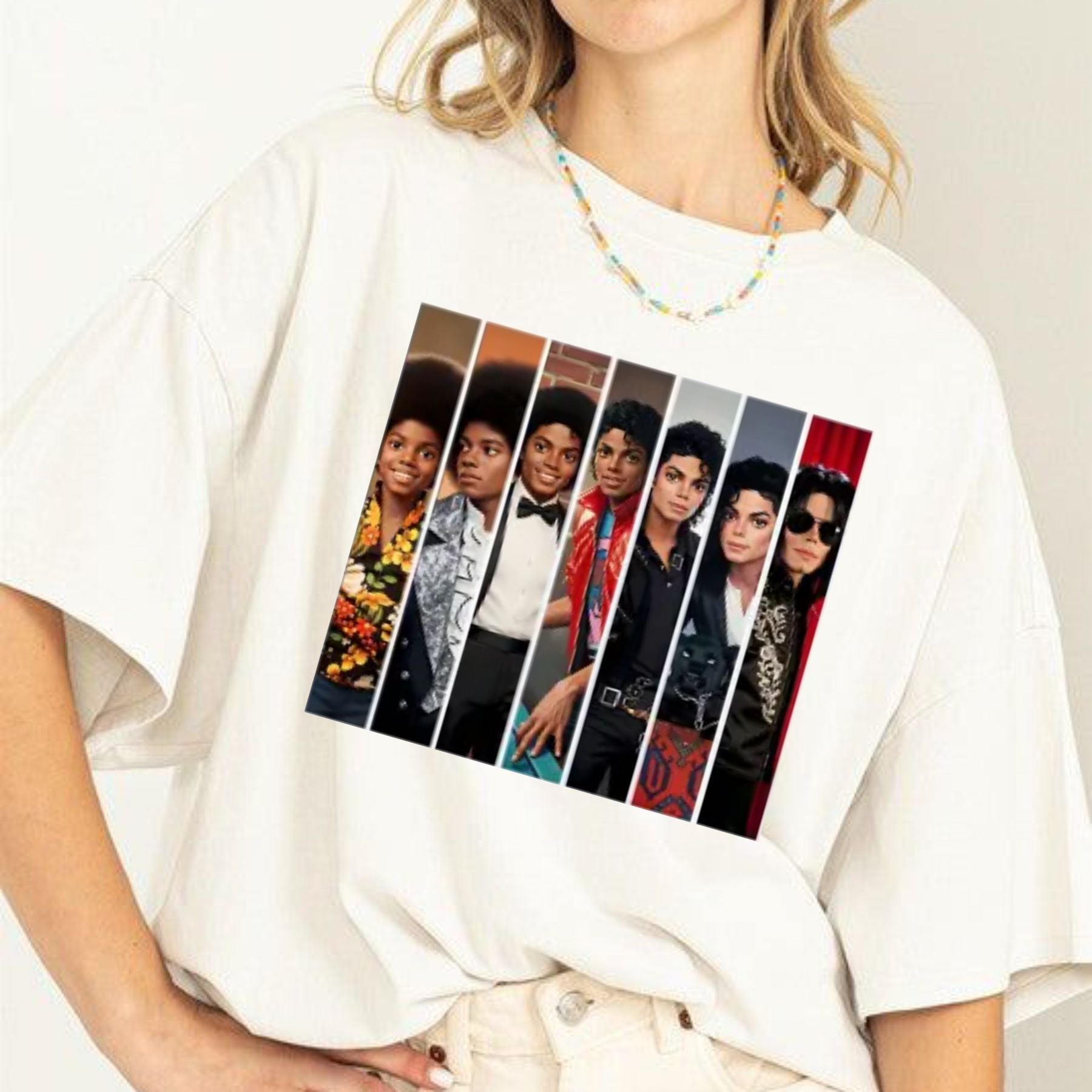 Michael Jackson "Evolution" T-Shirt – Iconic King of Pop History Graphic Tee - Teezioo