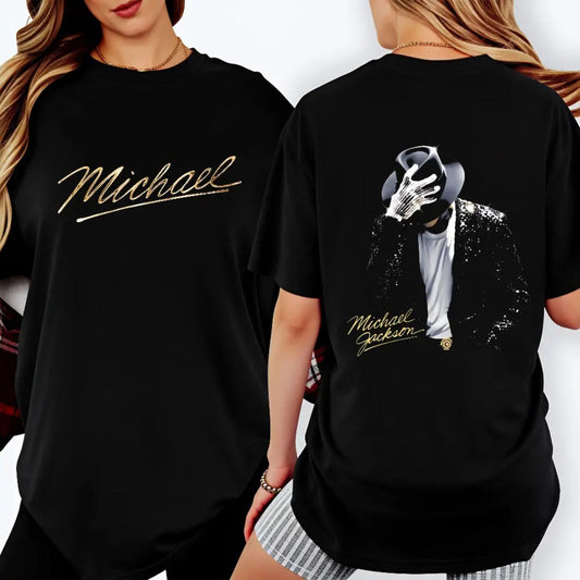 Michael Jackson "The King of Pop" T-Shirt – Iconic Dance Pose & Signature Graphic Tee, Premium 100% Cotton MJ Fan Top, Made in USA - Teezioo