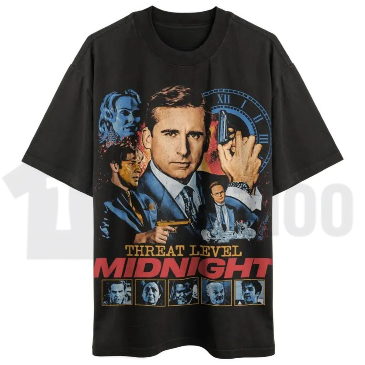 Michael Scarn Action Agent Graphic Top – Retro Vintage Threat Level Midnight Apparel - Teezioo