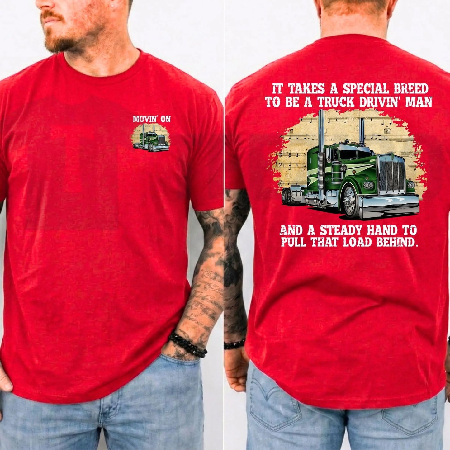 Movin On Trucker Vintage 70s TV Show Retro Big Rig Graphic T-Shirt - Teezioo