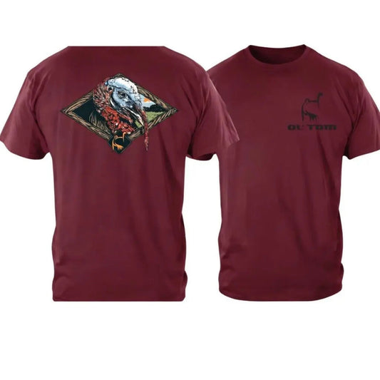 Ol’ Tom Wild Turkey Hunting T-Shirt – Vintage Wildlife Graphic Tee, Premium 100% Cotton Hunter Gift Idea, Made in USA - Teezioo