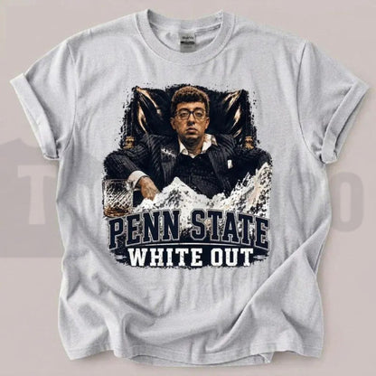 Penn State White Out T-Shirt – Nittany Lions Game Day Fan Tee, Happy Valley College Football Shirt for Men & Women - Teezioo
