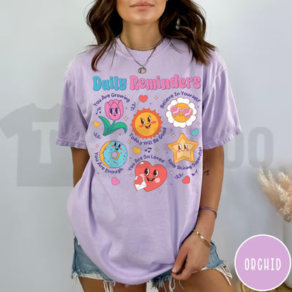 Positive Affirmations Self Care Comfort Colors Shirt - Teezioo