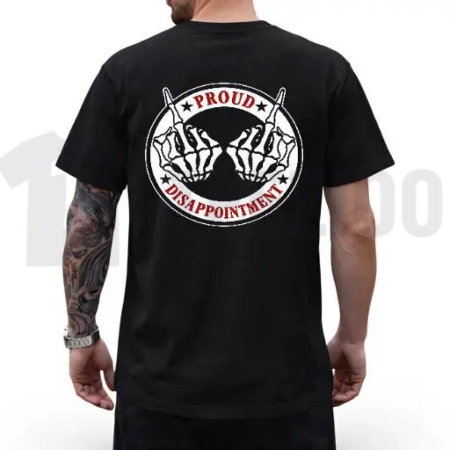 Proud Disappointment Defiant Bone Hand Tee – Men’s Streetwear Cotton Shirt - Teezioo