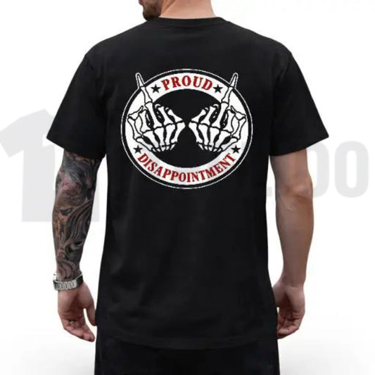 Proud Disappointment Defiant Bone Hand Tee – Men’s Streetwear Cotton Shirt - Teezioo
