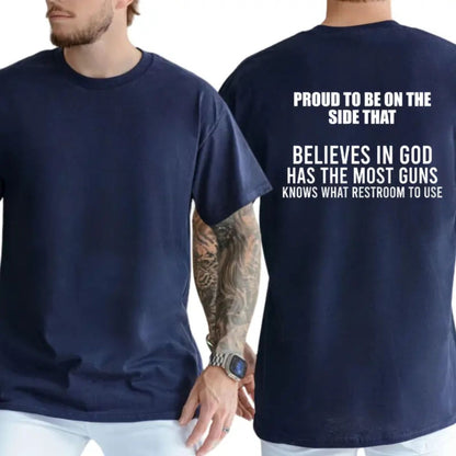 Proud To Be On The Side That Funny Republican Trump Supporter Conservative T-Shirt - Teezioo