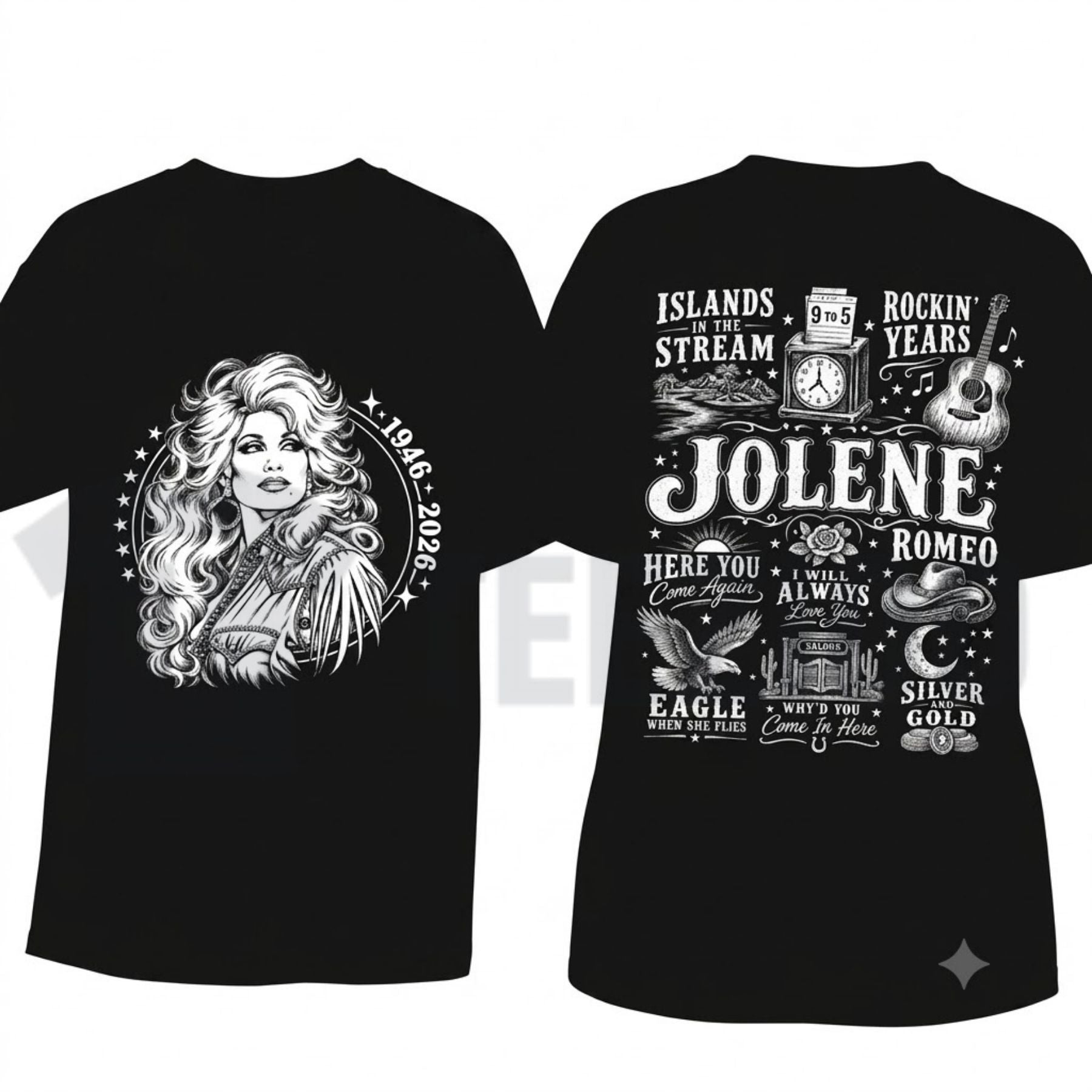 Retro Jolene Legend Graphic Top – Vintage Queen of Country Style Apparel - Teezioo