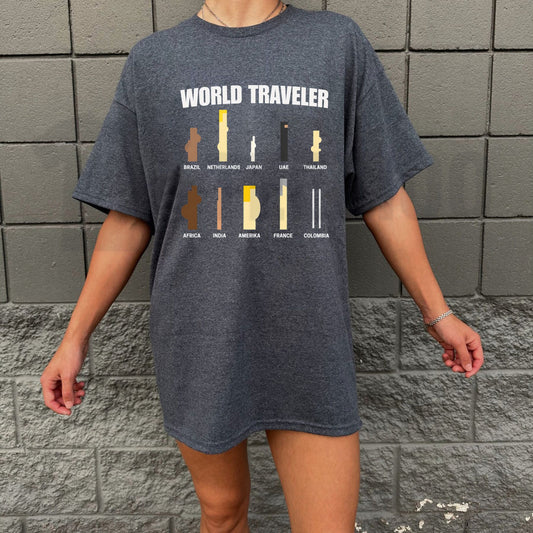 Retro World Traveler Shirt - Teezioo
