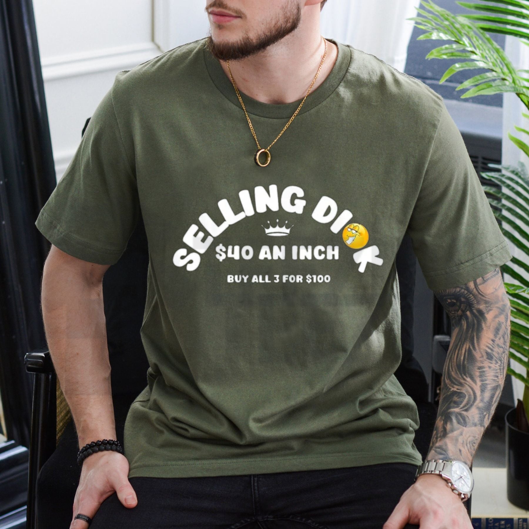 Selling Dick Funny Adult Meme Offensive Humorous Innuendo T-Shirt Top for Men - Teezioo