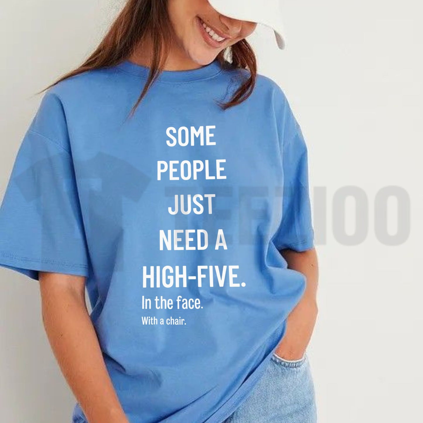 Some People Need A High Five In The Face Tee – Funny Sarcastic Anger Humour Shirt - Teezioo
