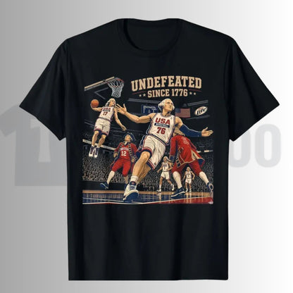 Undefeated Since 1776 Funny America 4th of July Independence Day Graphic T-Shirt - Teezioo