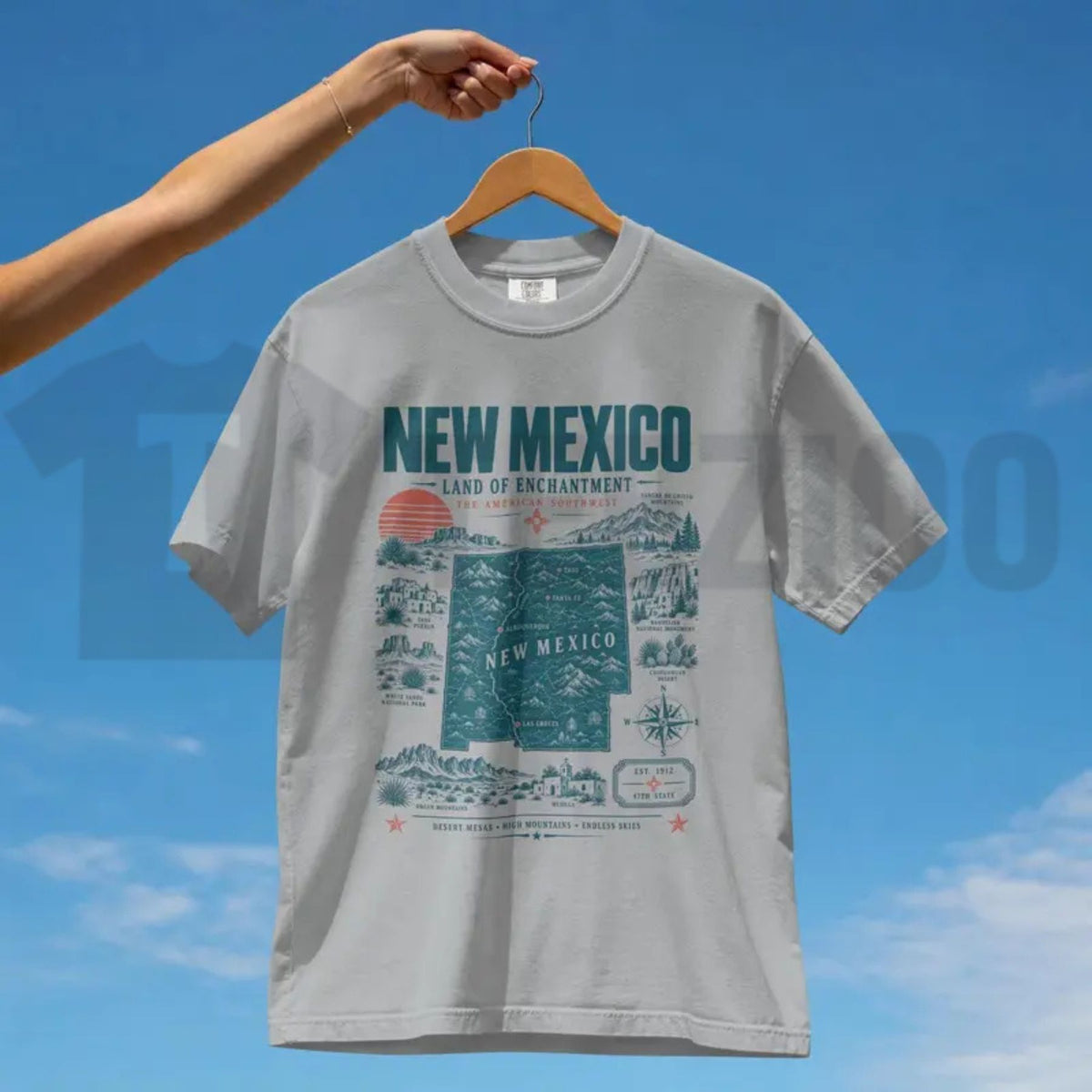 Vintage New Mexico Top – Land of Enchantment Desert Graphic Apparel - Teezioo