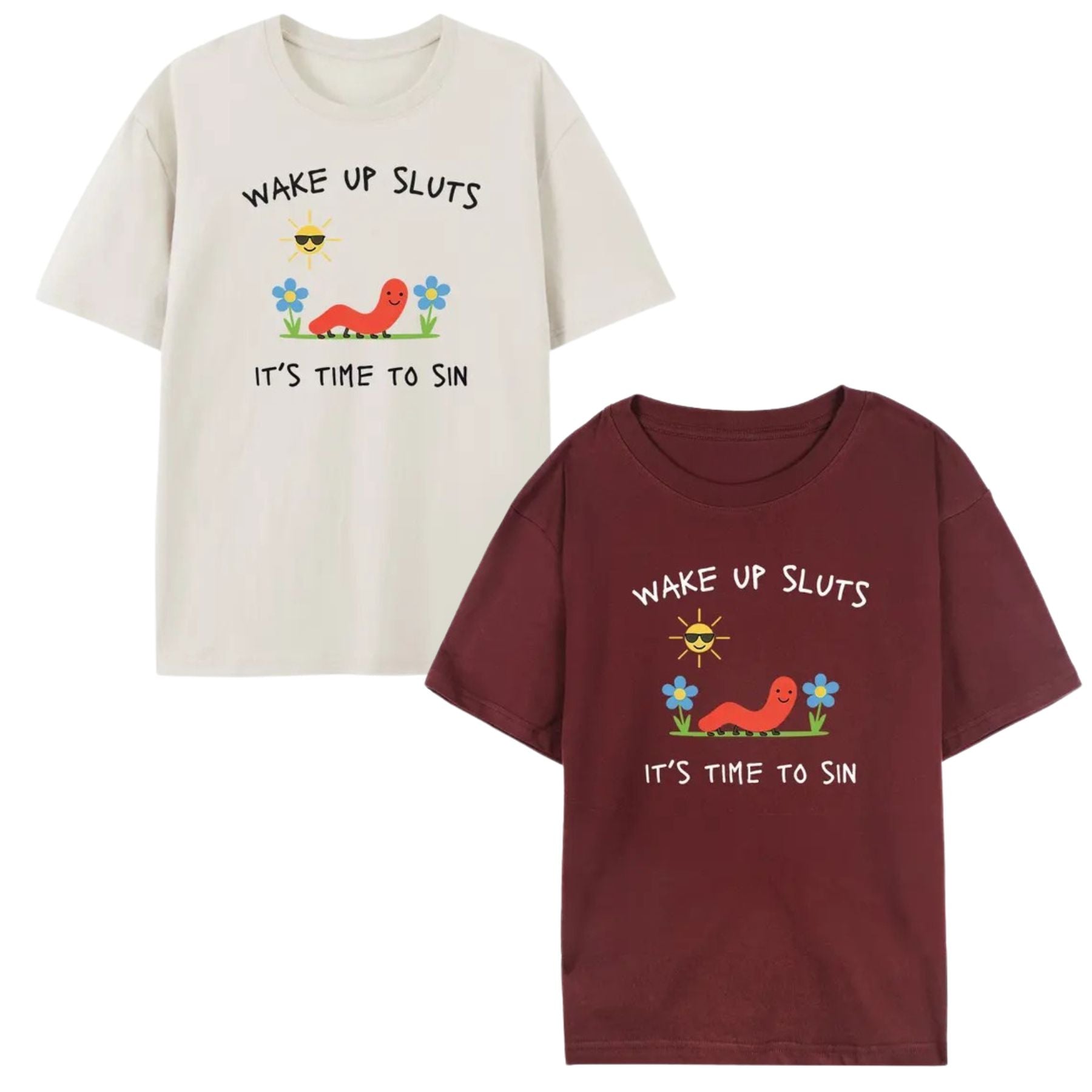 "Wake Up Slts" Funny Animal T-Shirt – Viral Meme Graphic Tee, Premium 100% Cotton Ironic Animal Top, Made in USA - Teezioo