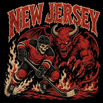USA 32 Teams Ice Hockey Skull Vintage Sweatshirt - 90s Game Day Crewneck
